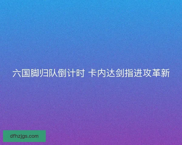六国脚归队倒计时 卡内达剑指进攻革新